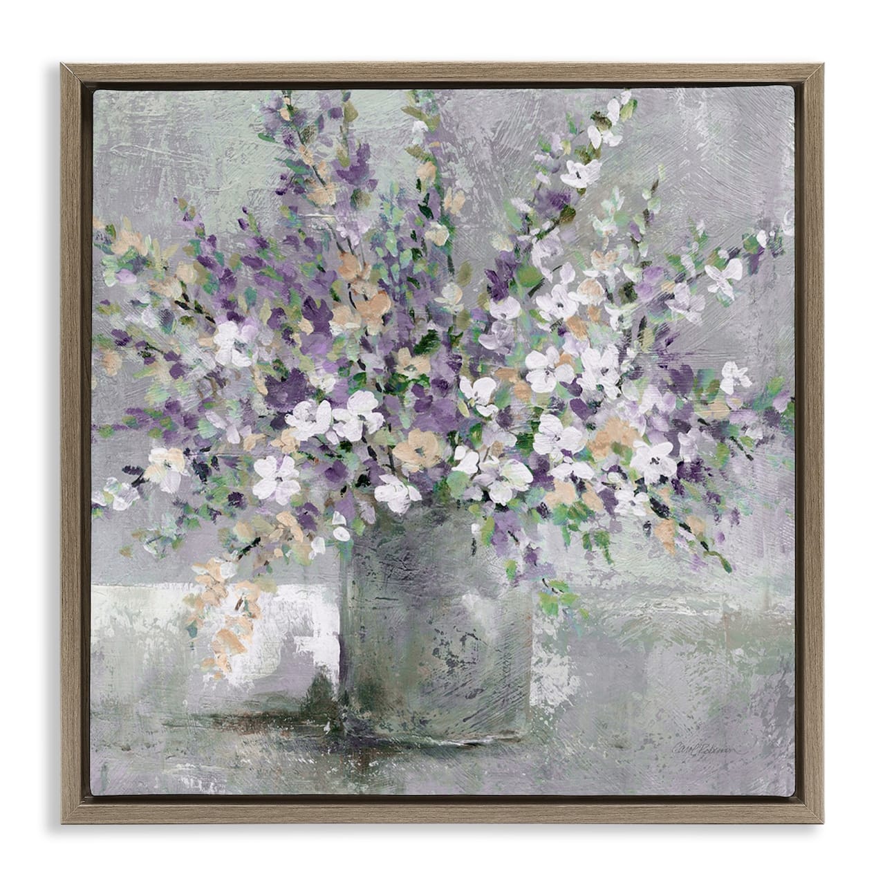 Stupell Industries Blossoming Aster Flower Bouquet Floater Framed Art